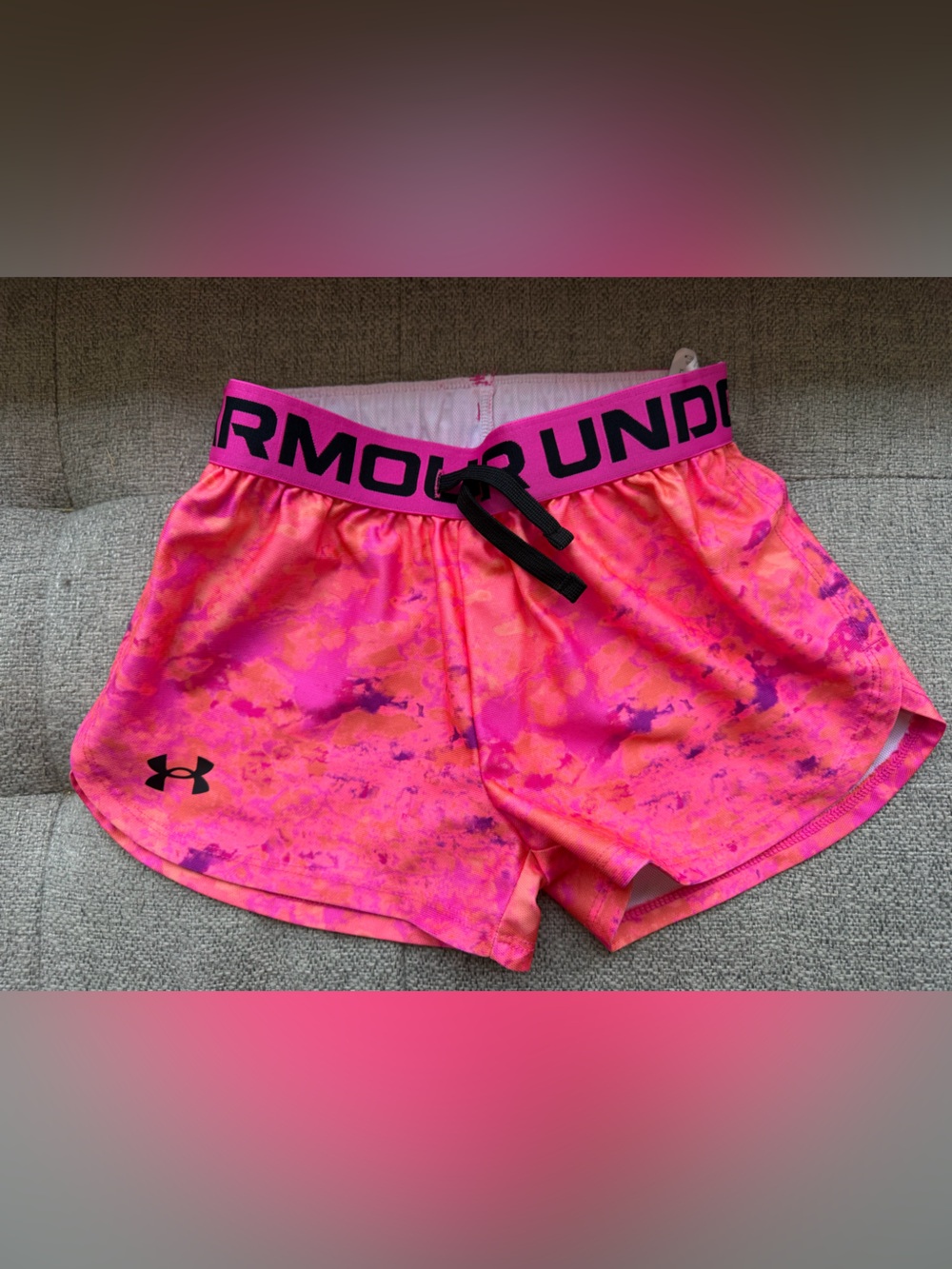 Under Armour Girls Pink Performance Shorts - Worn once!